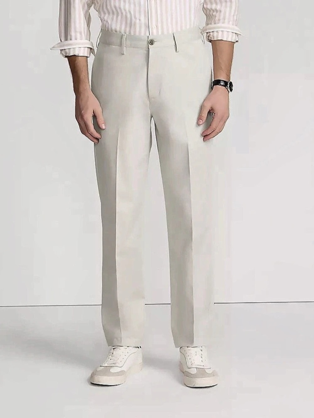 Lands' End Men's No Iron Traditional Fit Plain Front Chino Pant Chino Pants